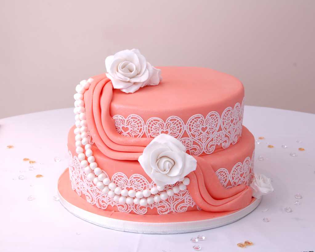 粉嫩的蛋糕图片