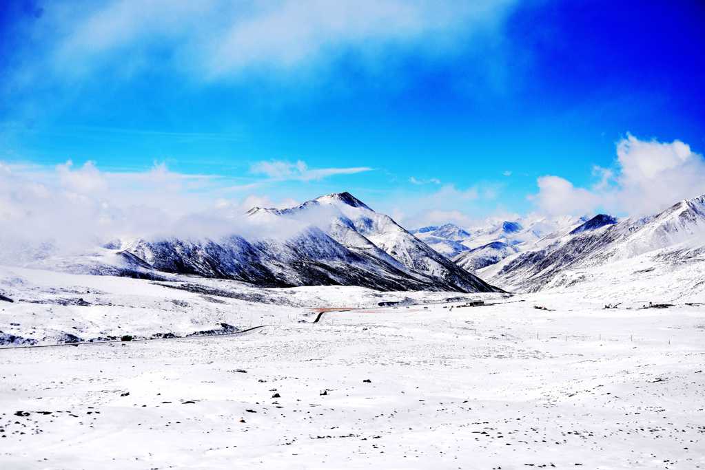 西藏米拉山口雪山风景