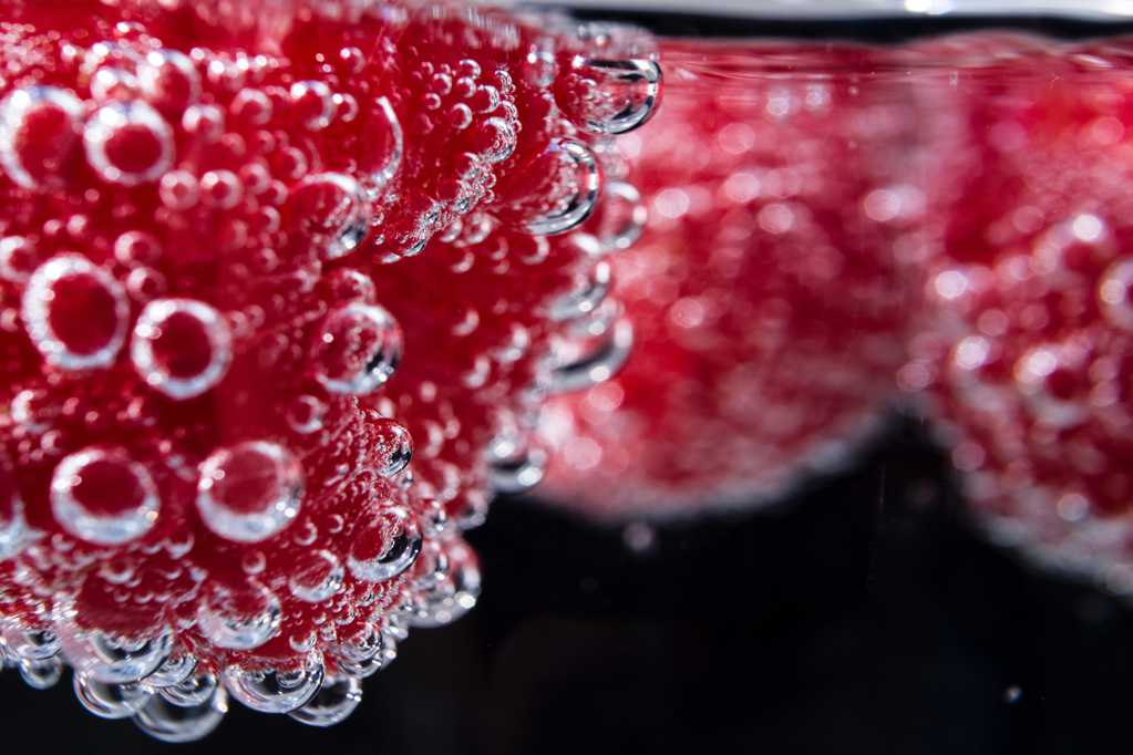 泡在水里的树莓图片
