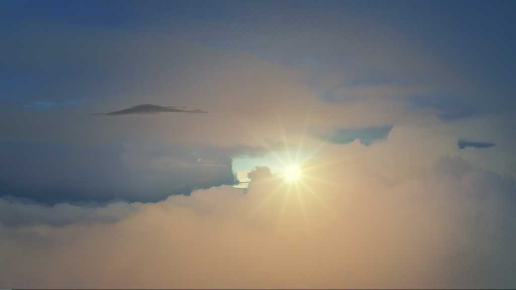 云层后的朝阳