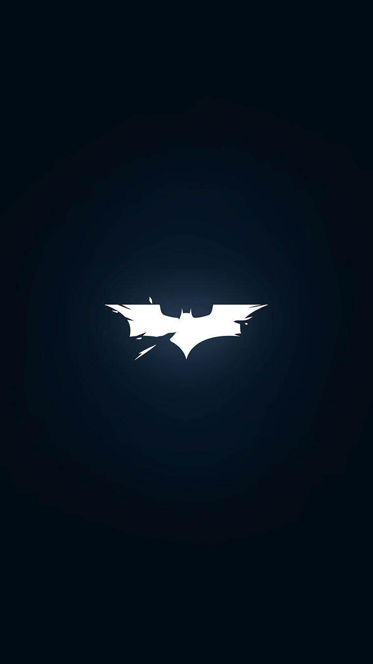 破碎的蝙蝠侠标志黑暗的背景iPhone 6壁纸