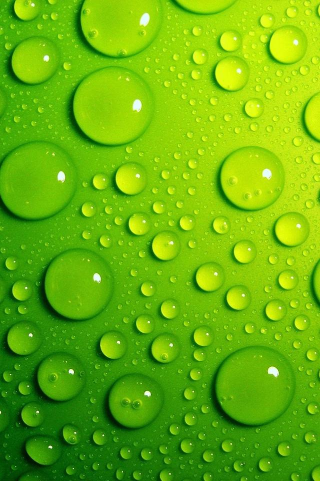 绿水滴iphone的墙纸 图片 Ios桌面