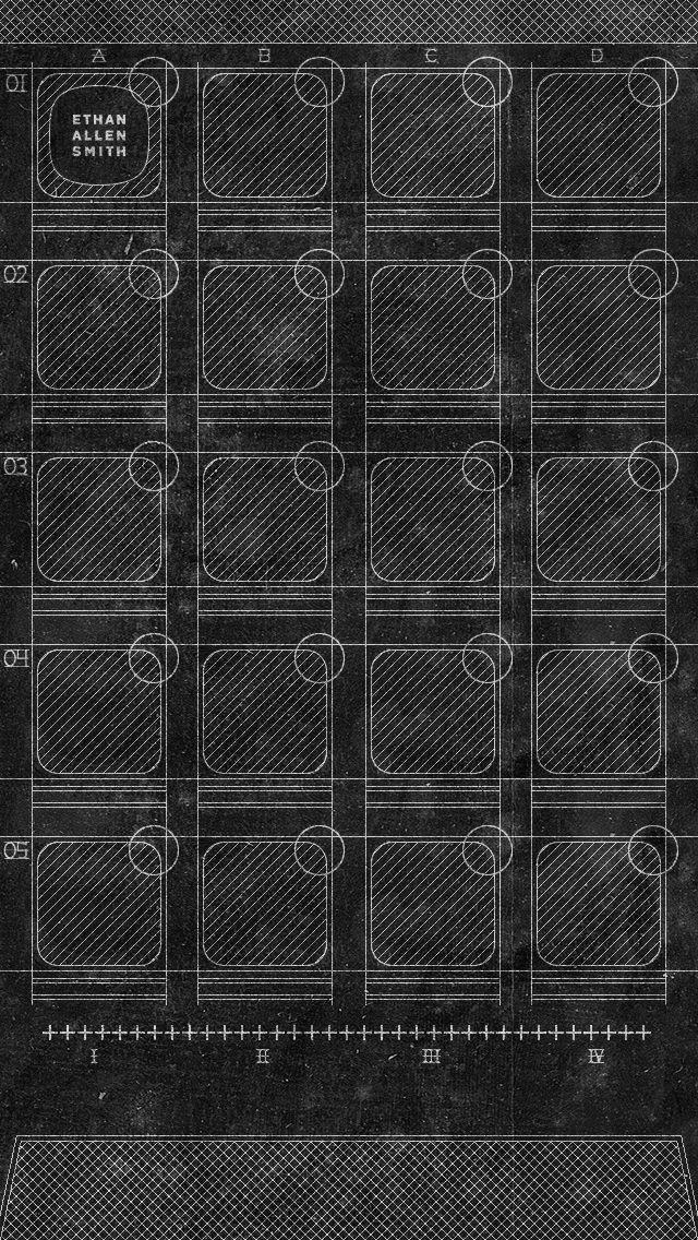 黑暗的Grunge草图主屏幕iPhone 5壁纸