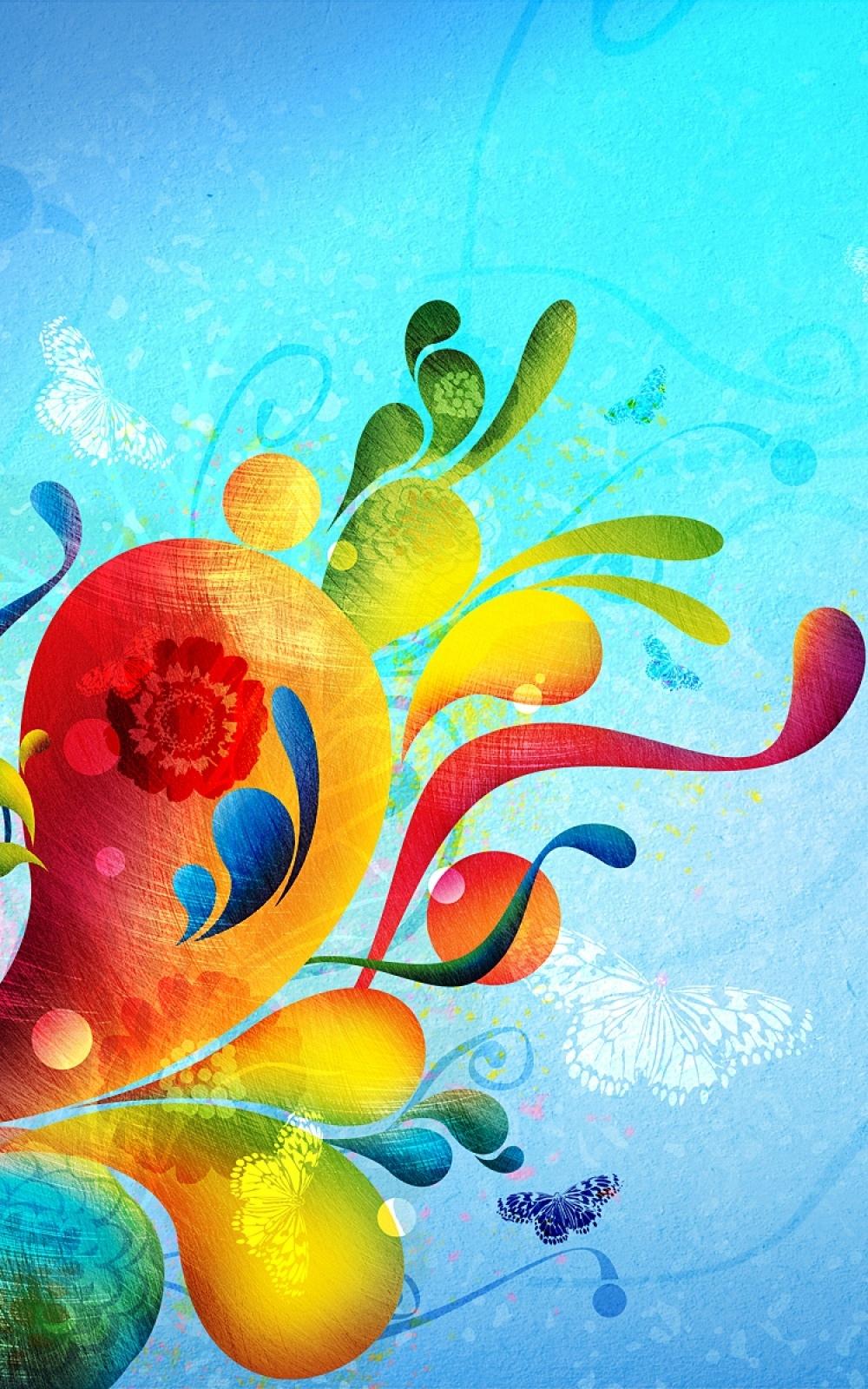 抽象形状彩色绘画iPhone 6 Plus高清壁纸