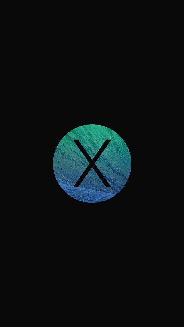 Mac OSX小牛标志黑色iPhone 5壁纸