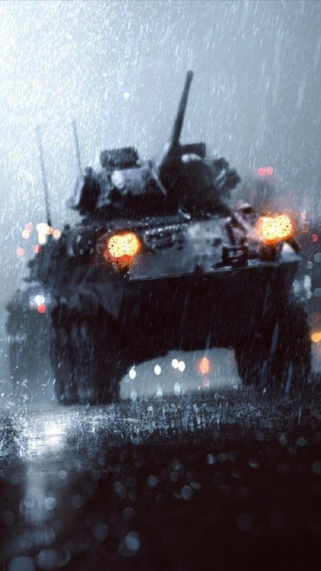 战地4坦克雨iPhone 5壁纸
