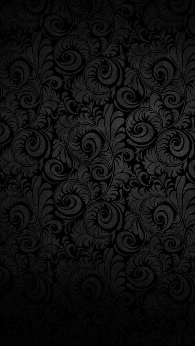 黑暗的花纹理图案iPhone 5壁纸