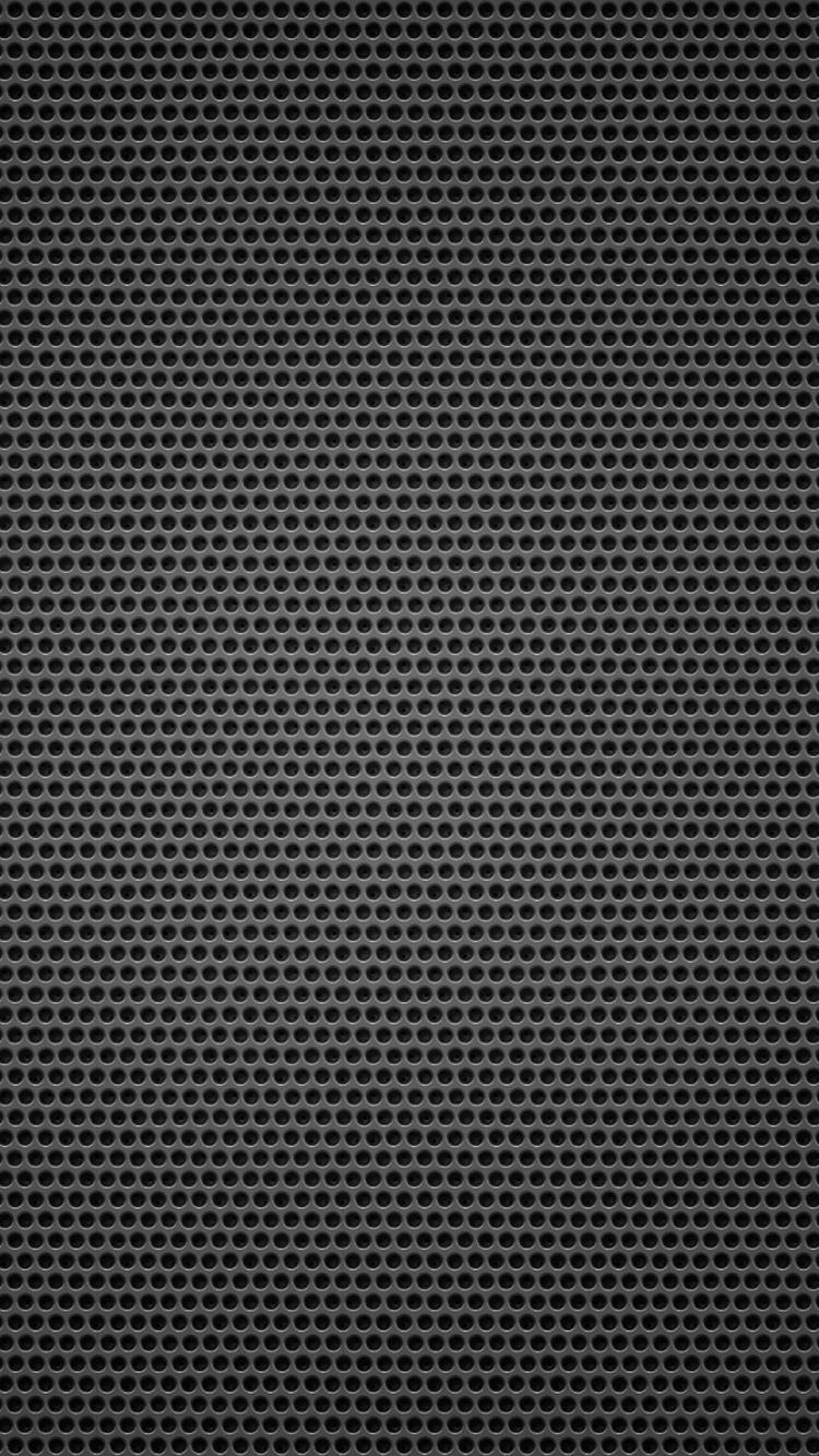 黑色背景金属孔小iPhone 6壁纸