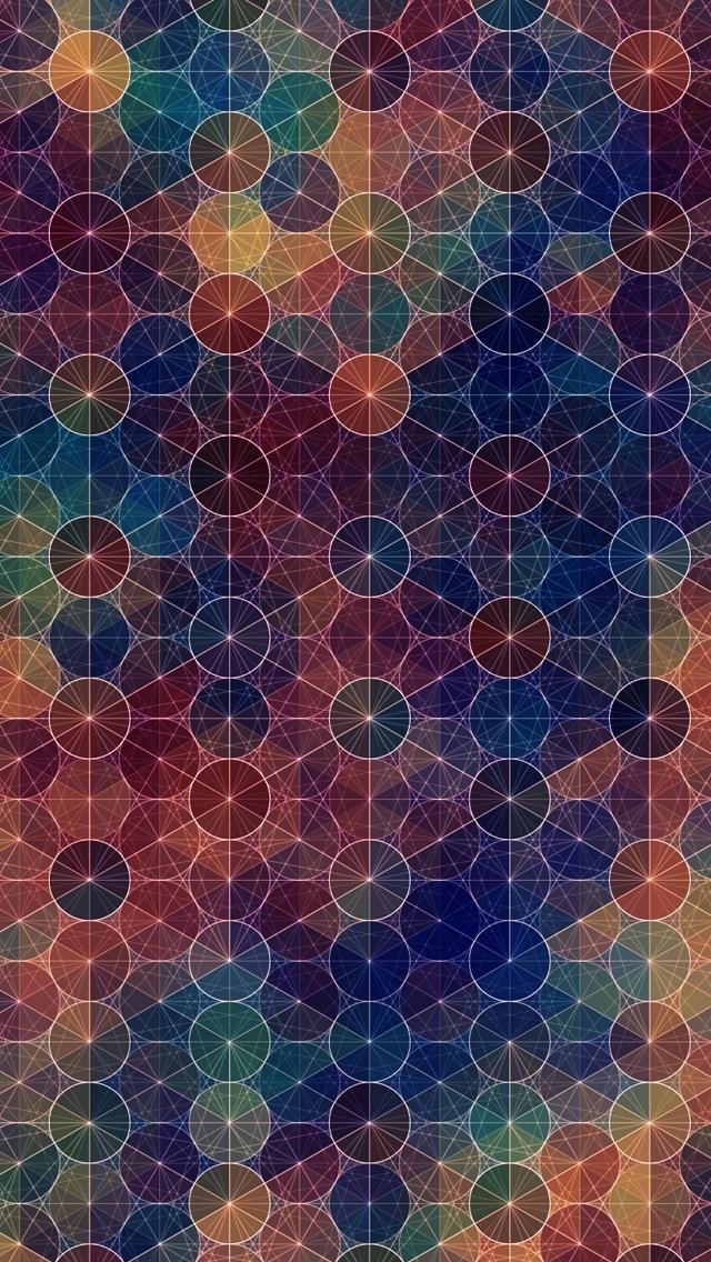 抽象的圈子图案iPhone 5壁纸