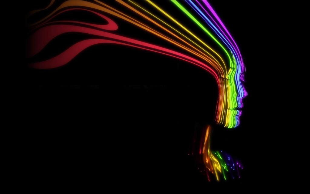 脸形彩虹线Mac壁纸