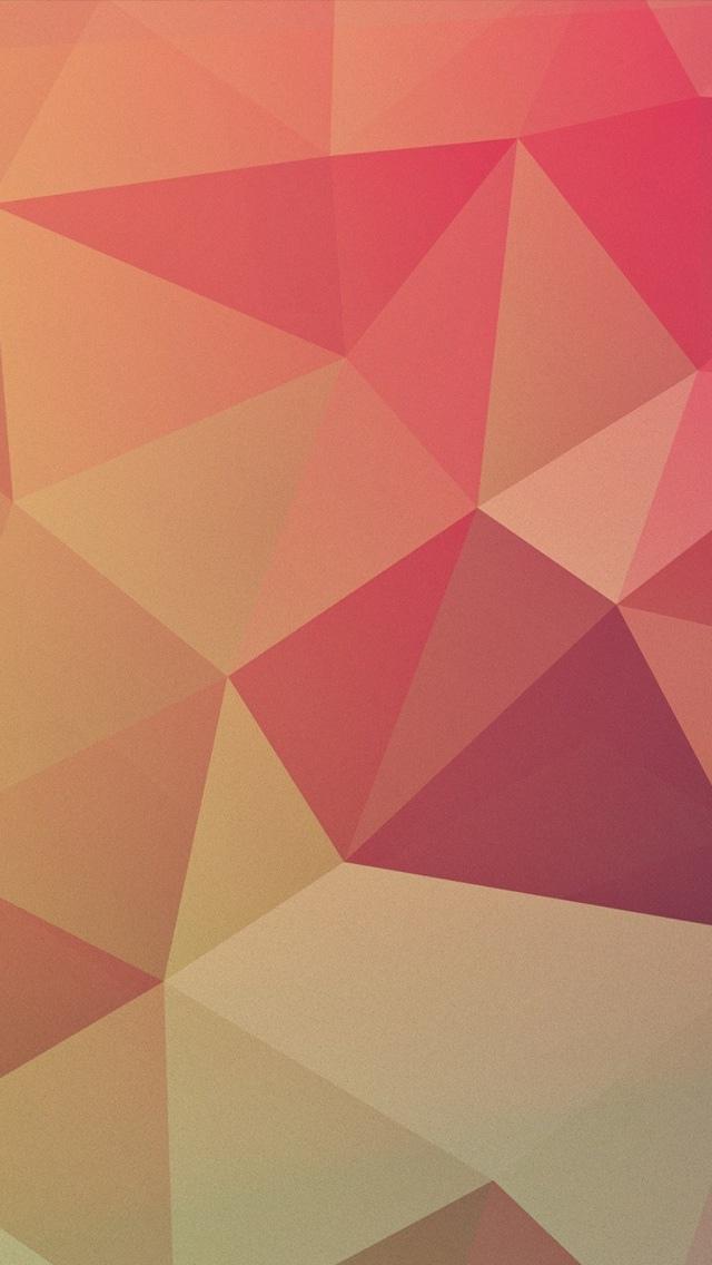 抽象橙色三角形iPhone 5墙纸