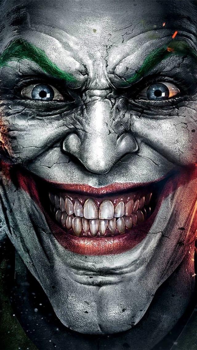 小丑迷幻脸笑3D图iPhone 5壁纸
