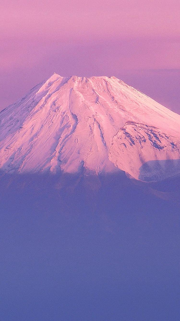 藤山日本山紫色的天空iPhone 6壁纸