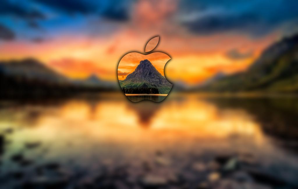 苹果标志MAC高山壁纸