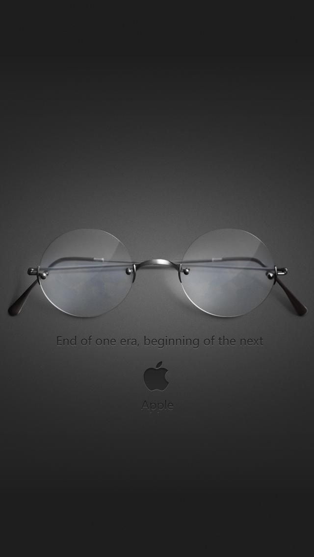 史蒂夫乔布斯眼镜敬意iPhone 5壁纸