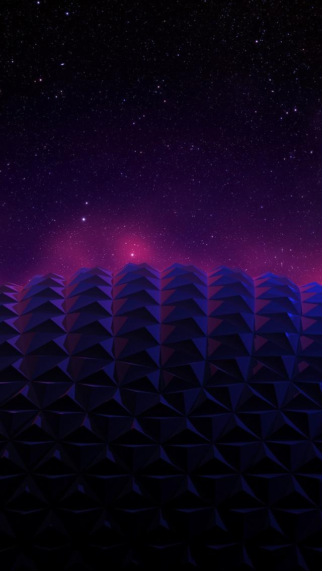 紫色抽象三角形状明星iPhone 5壁纸