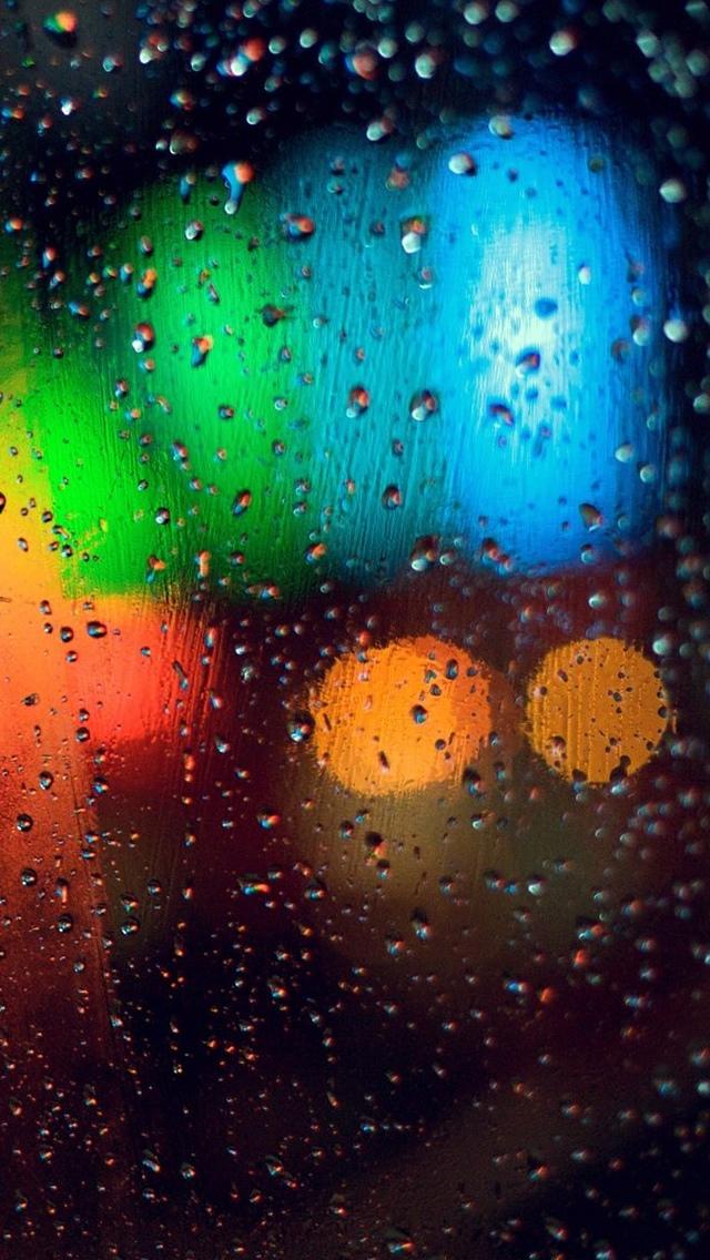 五颜六色的雨草草iPhone 5墙纸