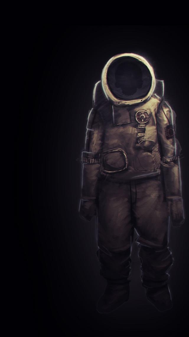 幽灵般的宇航员图iPhone 5壁纸