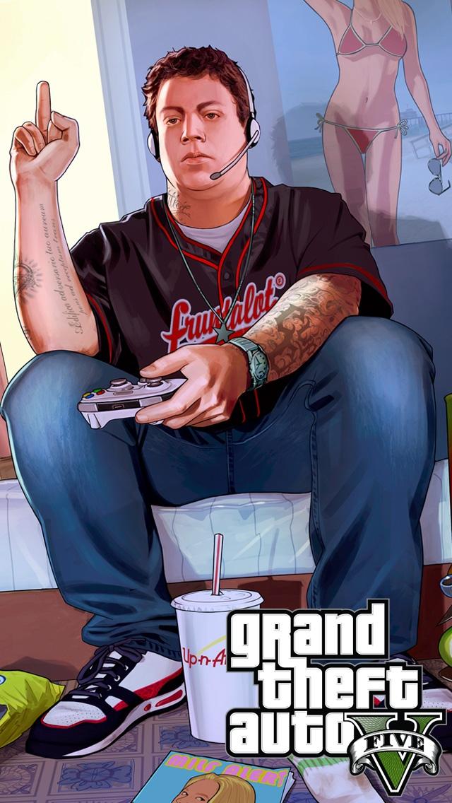 GTA 5吉米玩视频游戏iPhone 5壁纸