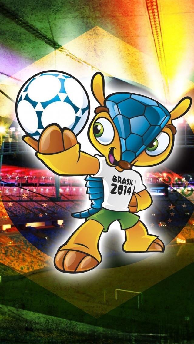 犰狳世界杯2014年巴西吉祥物iPhone 5壁纸