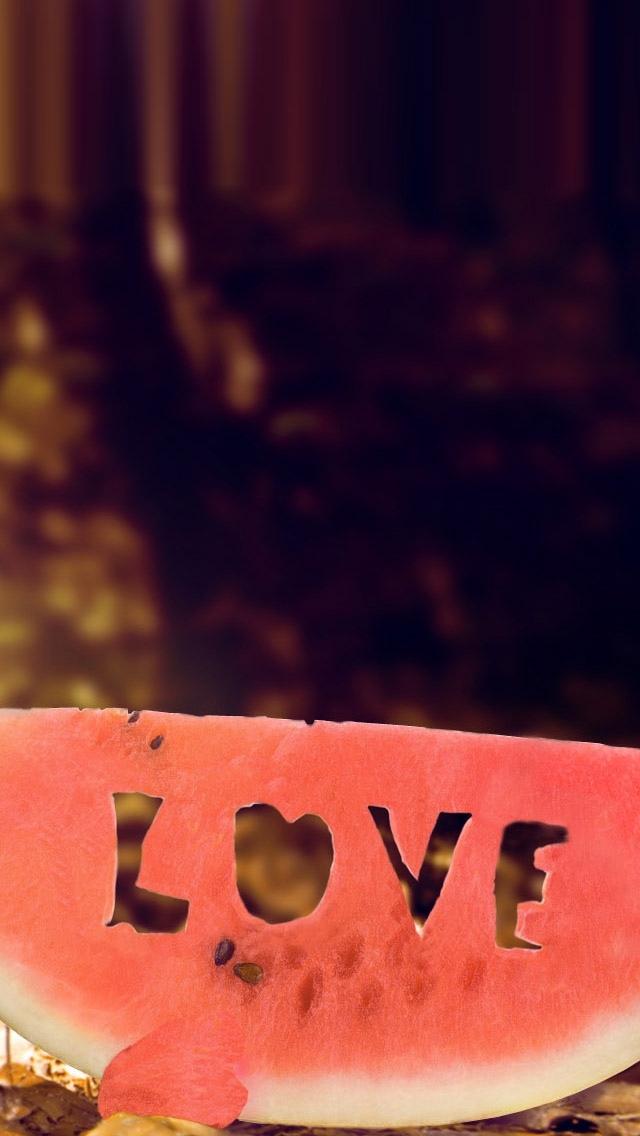 西瓜爱情情人节iPhone 5壁纸