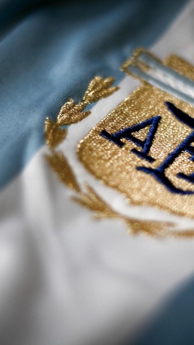 阿根廷足球衬衫冠iPhone 5的壁纸
