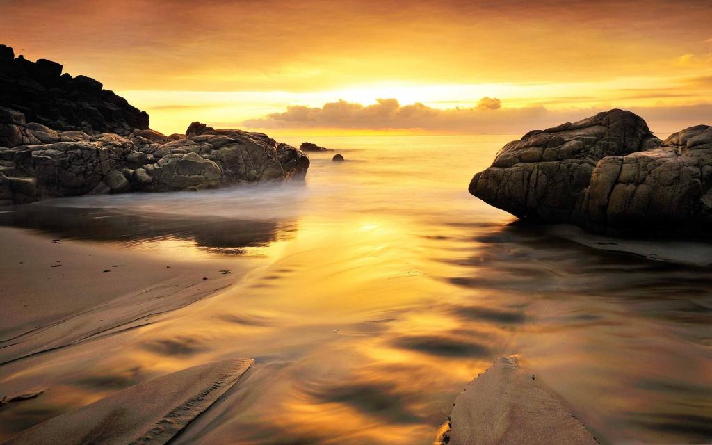 日落海滩Mac壁纸