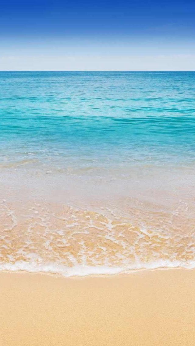 巴哈马绿松石蓝色海水沙滩iP​​hone 5壁纸