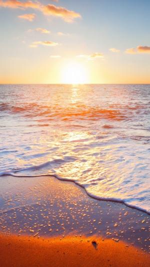 金色海滩日出iPhone 6壁纸