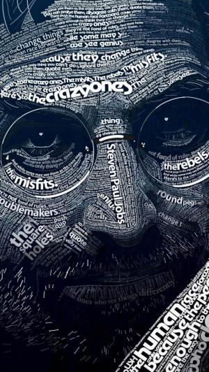 史蒂夫·乔布斯排版艺术iPhone 5壁纸