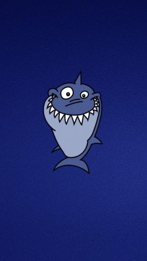 有趣的鲨鱼图iPhone 5的壁纸