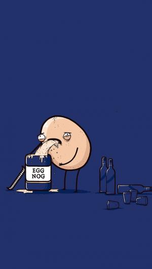 蛋酒有趣的插图iPhone 5壁纸