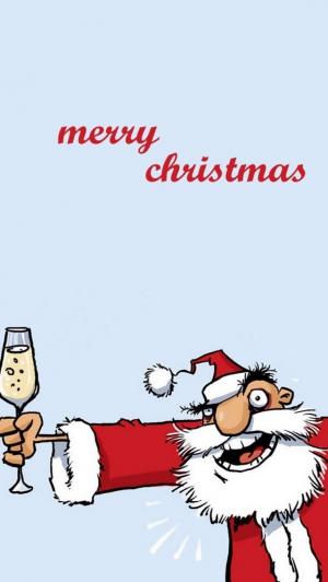 酒精圣诞老人快乐圣诞节iPhone 5壁纸
