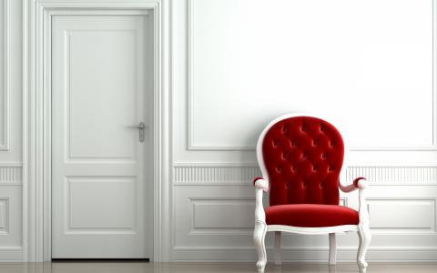 红色椅子Mac壁纸