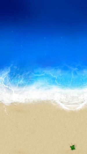 海滩波浪鸟瞰图iPhone 5壁纸