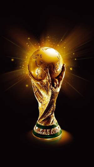 2014年世界杯足球赛巴西杯奖杯iPhone 6 Plus高清壁纸