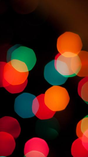 圣诞假期灯散景iPhone 5壁纸