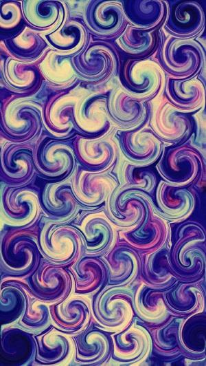 迷人的紫色漩涡iPhone 5壁纸