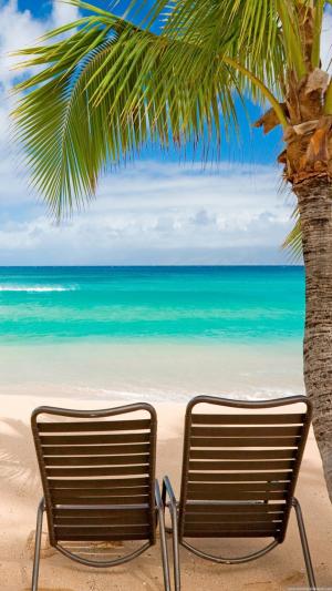热带海滩放松iPhone 6 Plus高清壁纸