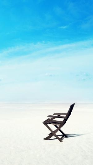 热带海滩椅子放松iPhone 5壁纸