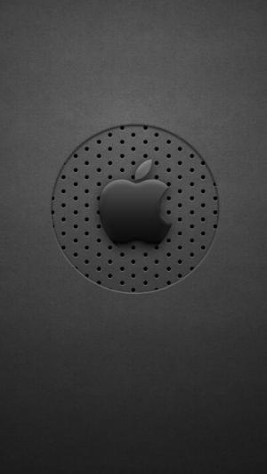 黑点苹果商标iPhone 5壁纸