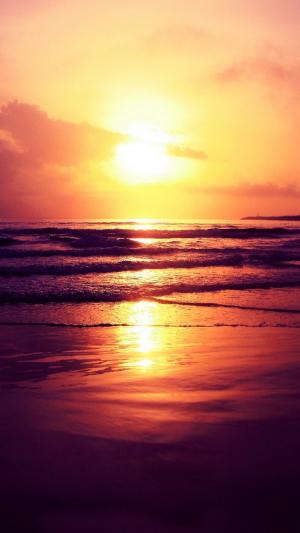 设置太阳海滩iPhone 6壁纸