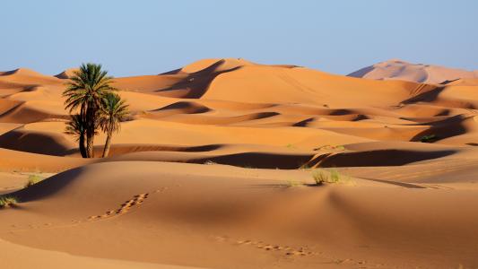 空旷沙漠自然风光美景