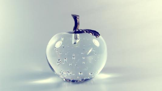 玻璃苹果Mac壁纸