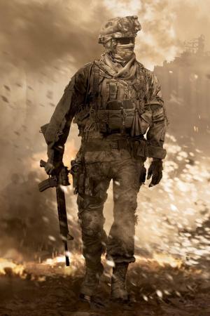 在战争iPhone壁纸的士兵