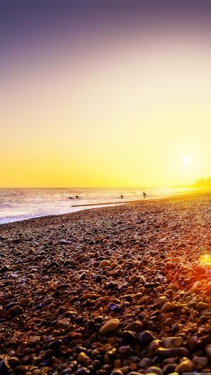 布赖顿海滩日落iPhone 6加高清壁纸