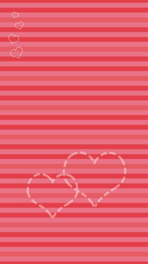 心脏线条情人节iPhone 6壁纸