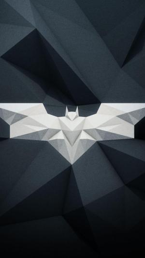 蝙蝠侠标志低多边形iPhone 5壁纸