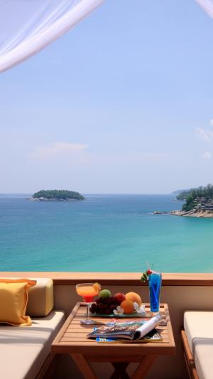 夏季早餐海景iPhone 6 Plus高清壁纸