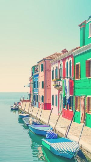 意大利城市水船威尼斯iPhone 6壁纸